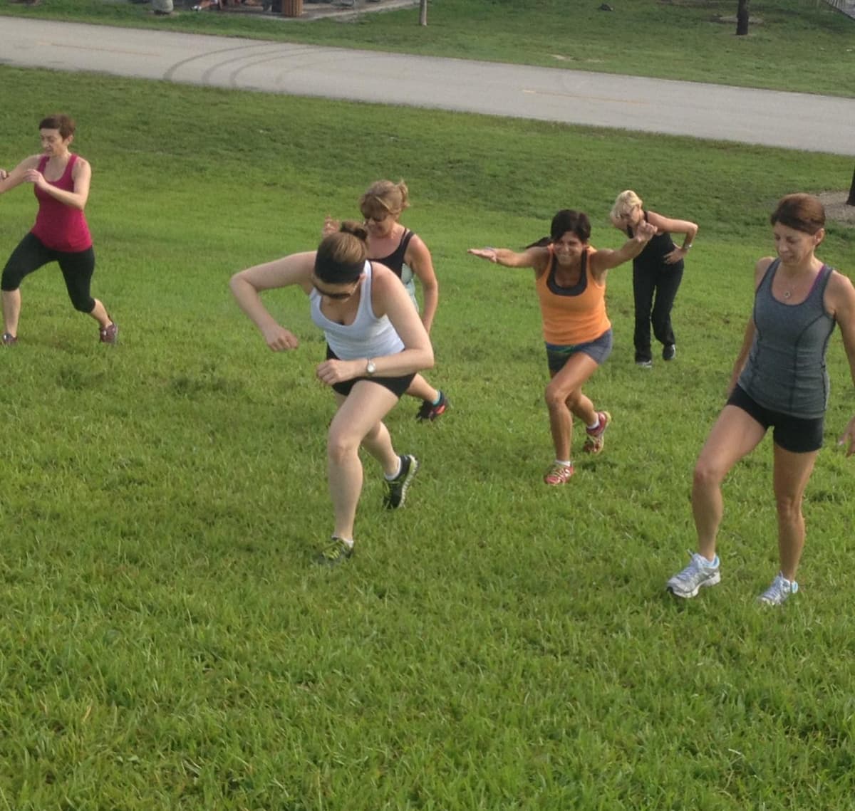 Deep hill lunges at Vista View