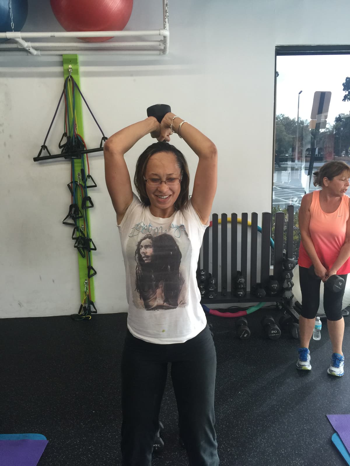 Chantal working the Tri's