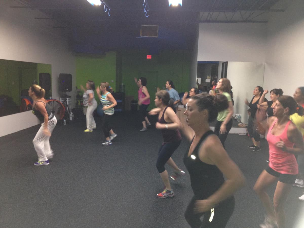 Zumba class in action